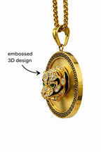 Encliff Panther Pendant Chain featuring a sleek, detailed panther-shaped pendant on a silver-toned chain.