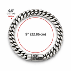 Shiny Cuban link bracelet by Encliff featuring polished, interlocking metal links in a stylish and bold jewelry design.