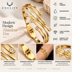 Gold-Tone Triple Layer Cuff Bracelet