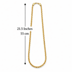 Encliff Palm Link Chain showing close-up of interconnected metal links in a sleek, polished design.