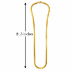 Shiny silver Encliff snake chain necklace with smooth, flexible design draped in a close-up image.