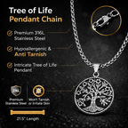 Tree of Life Pendant Chain Silver