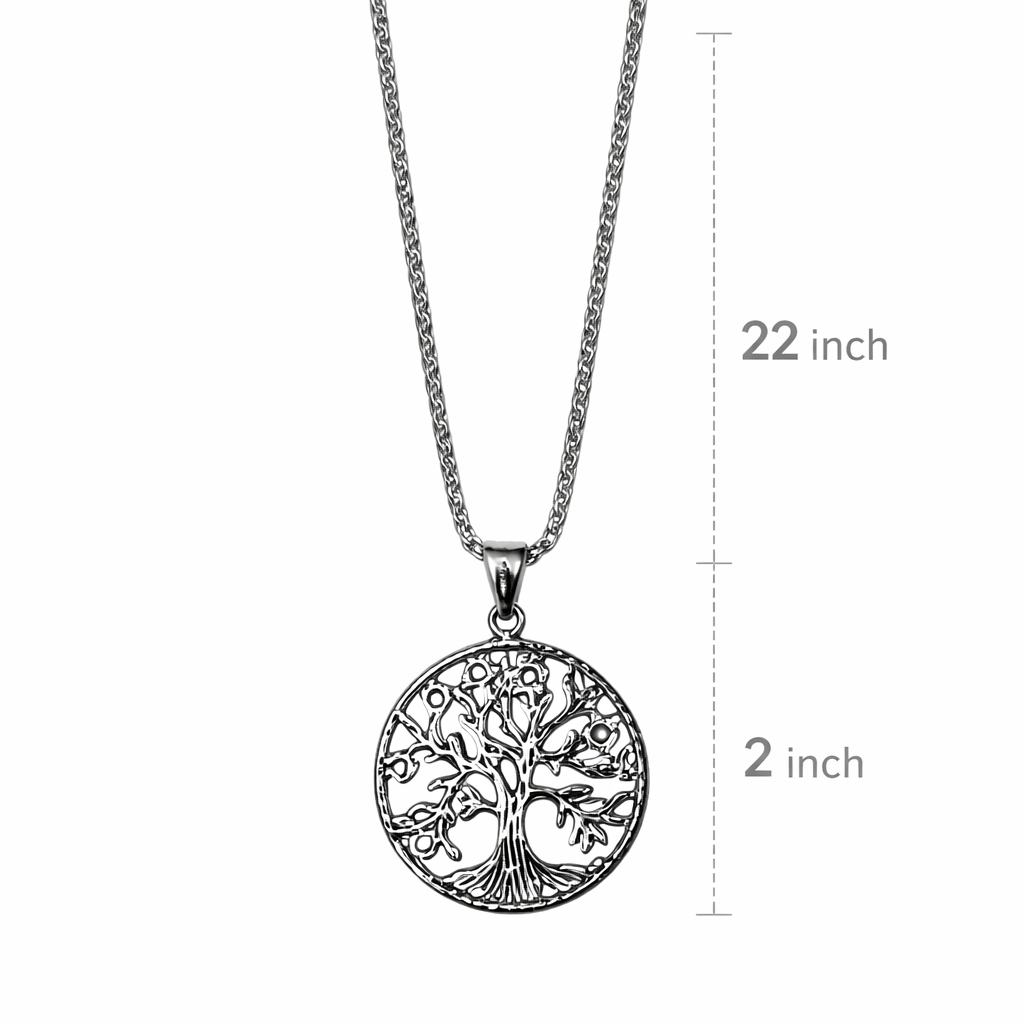 Tree of Life Pendant Chain Silver