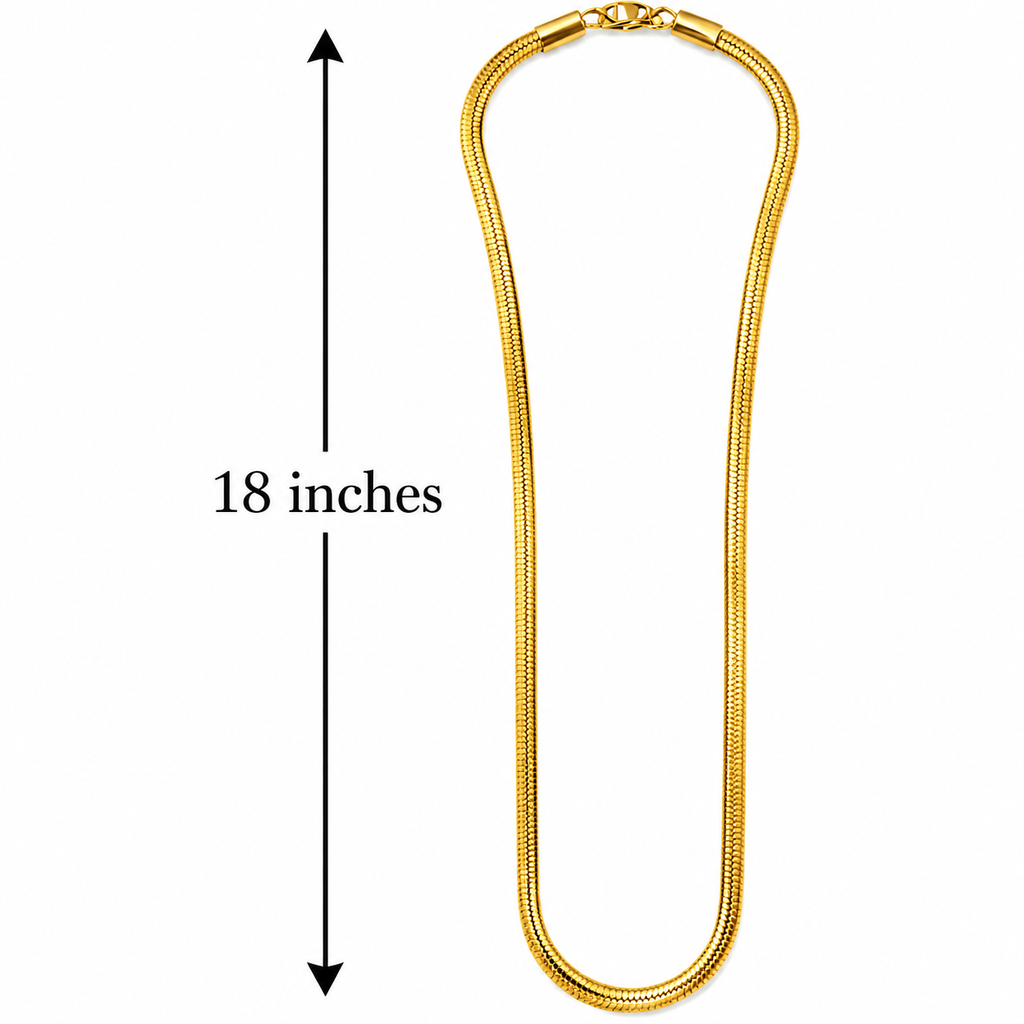 Golden Snake Chain For Women