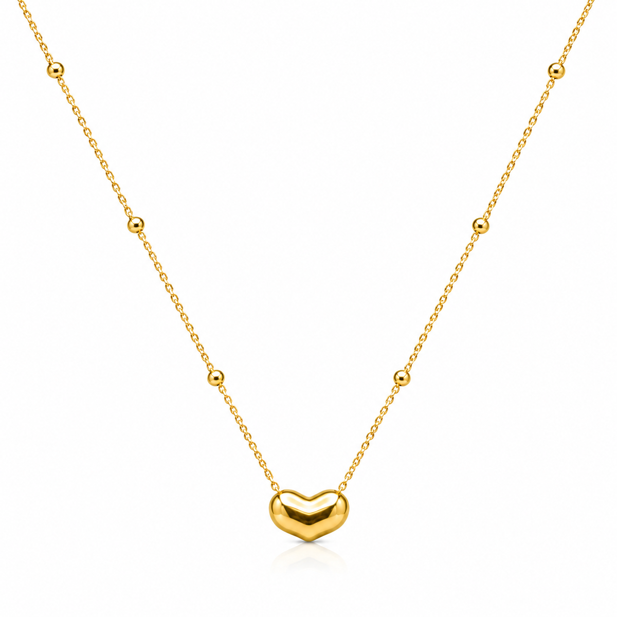 Heart Bead Pendant Necklace