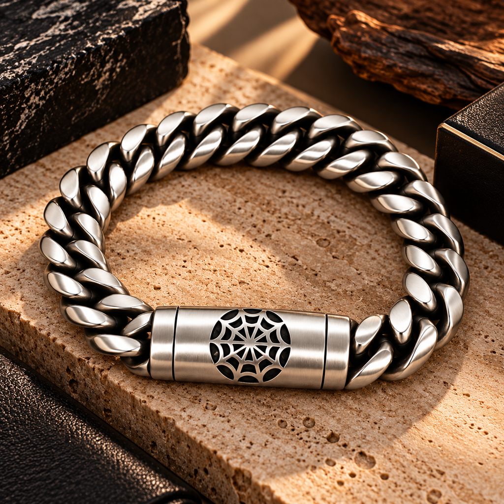 Spider Web | Front view of half spider web bracelet