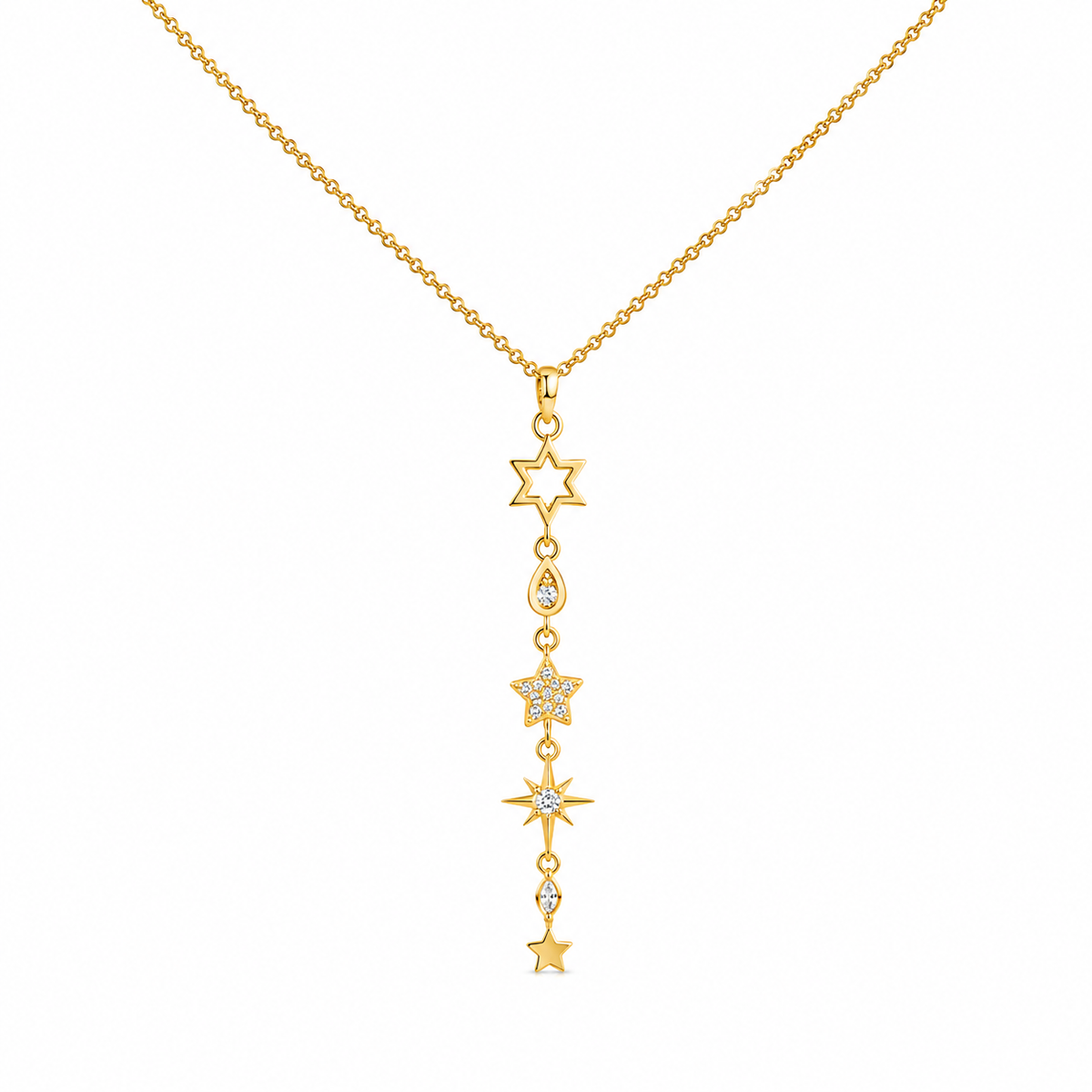Celestial Star Drop Necklace