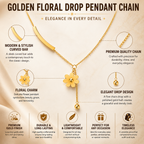 Floral Y Drop Necklace