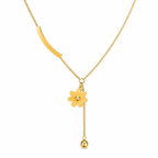 Floral Y Drop Necklace