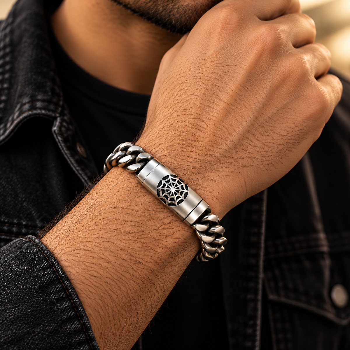 Spider Web | Model view of half spider web bracelet